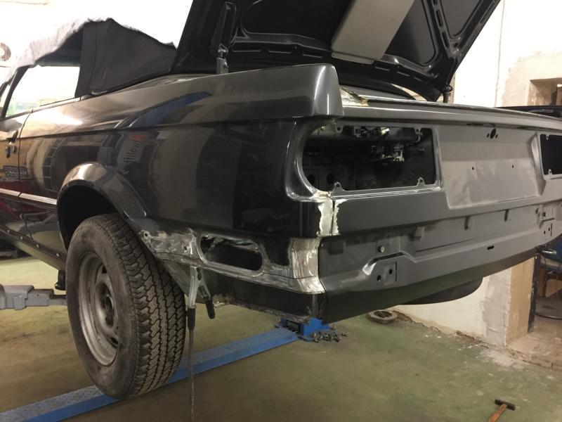 Endspitzen links und Heckblech einschweißen 