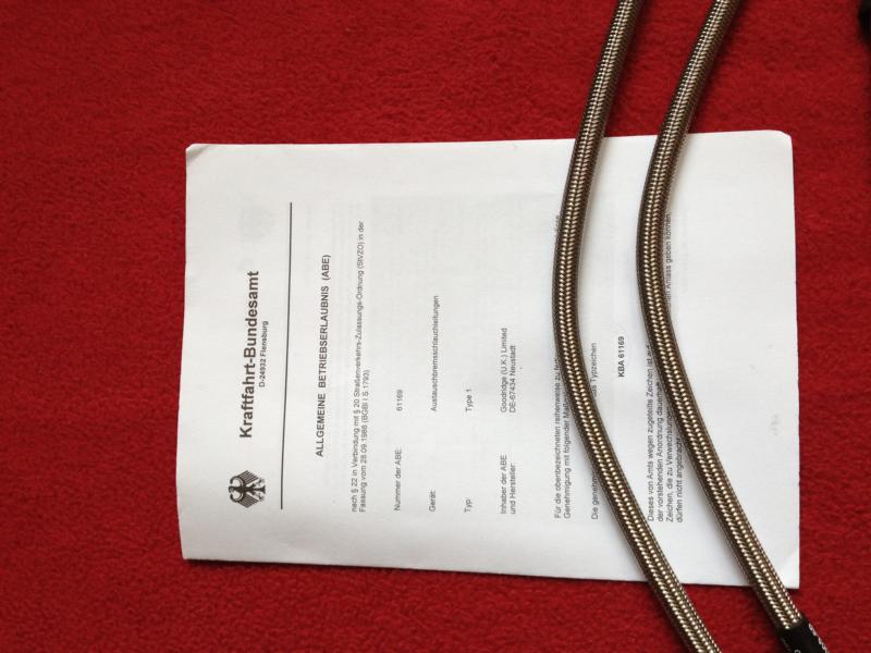 Stahlflex Bremsschläuche mit ABE