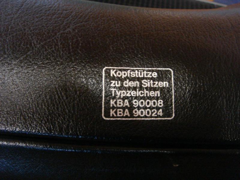 Kopfstütze mit KBA Nr.